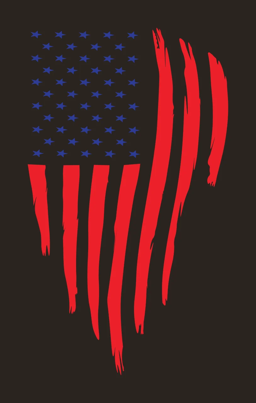 Can Glass Wrap Vertical Distressed American Flag contrast preview thumbnail