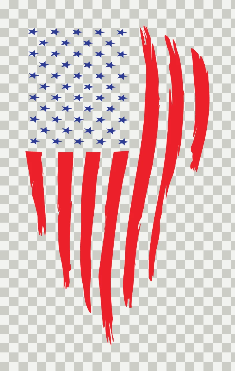 Can Glass Wrap Vertical Distressed American Flag transparency and detail preview thumbnail