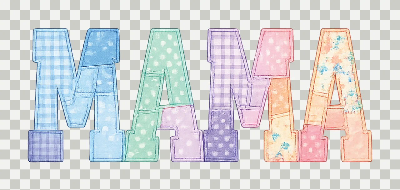 Patchwork Floral Mama Mother Day Sublimation Design Colorful transparency and detail preview thumbnail
