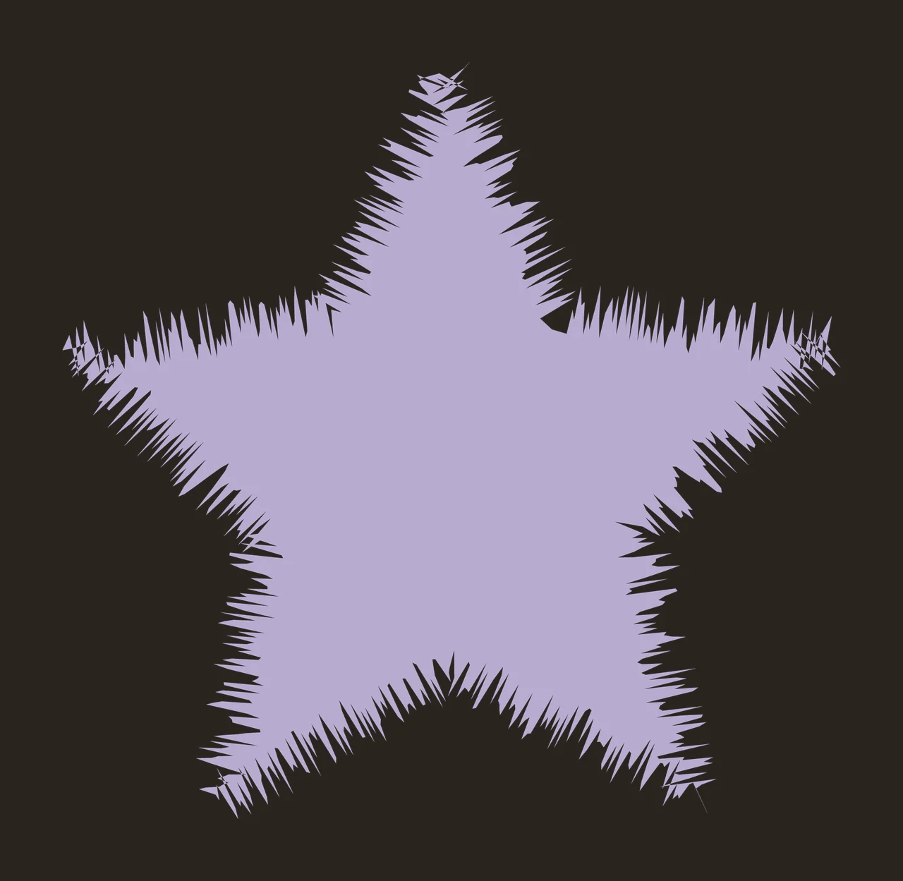 Black Star With Spiked Edges white plain shape symbol 70 F16 paint contrast preview thumbnail