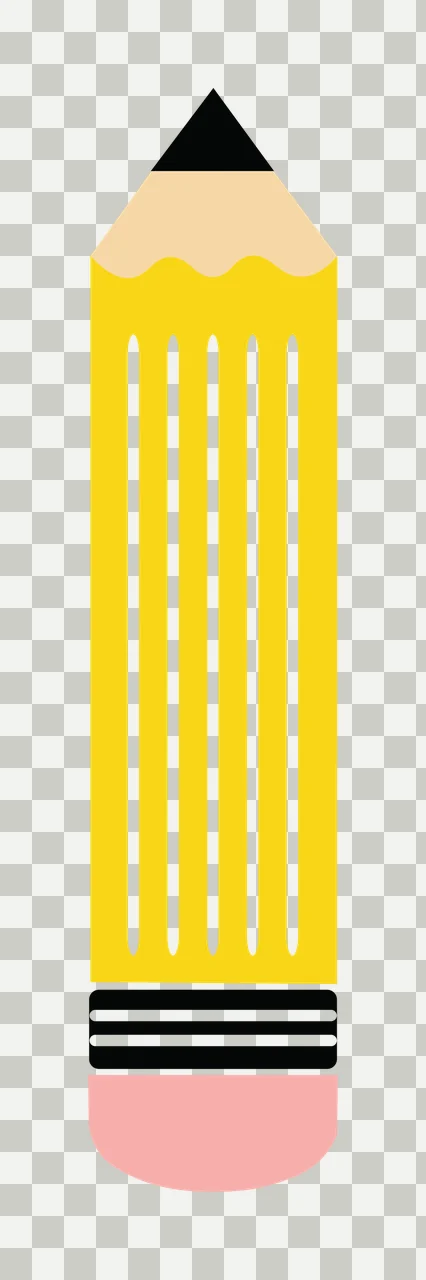 School Yellow Pencil Eraser Graphic transparency and detail preview thumbnail