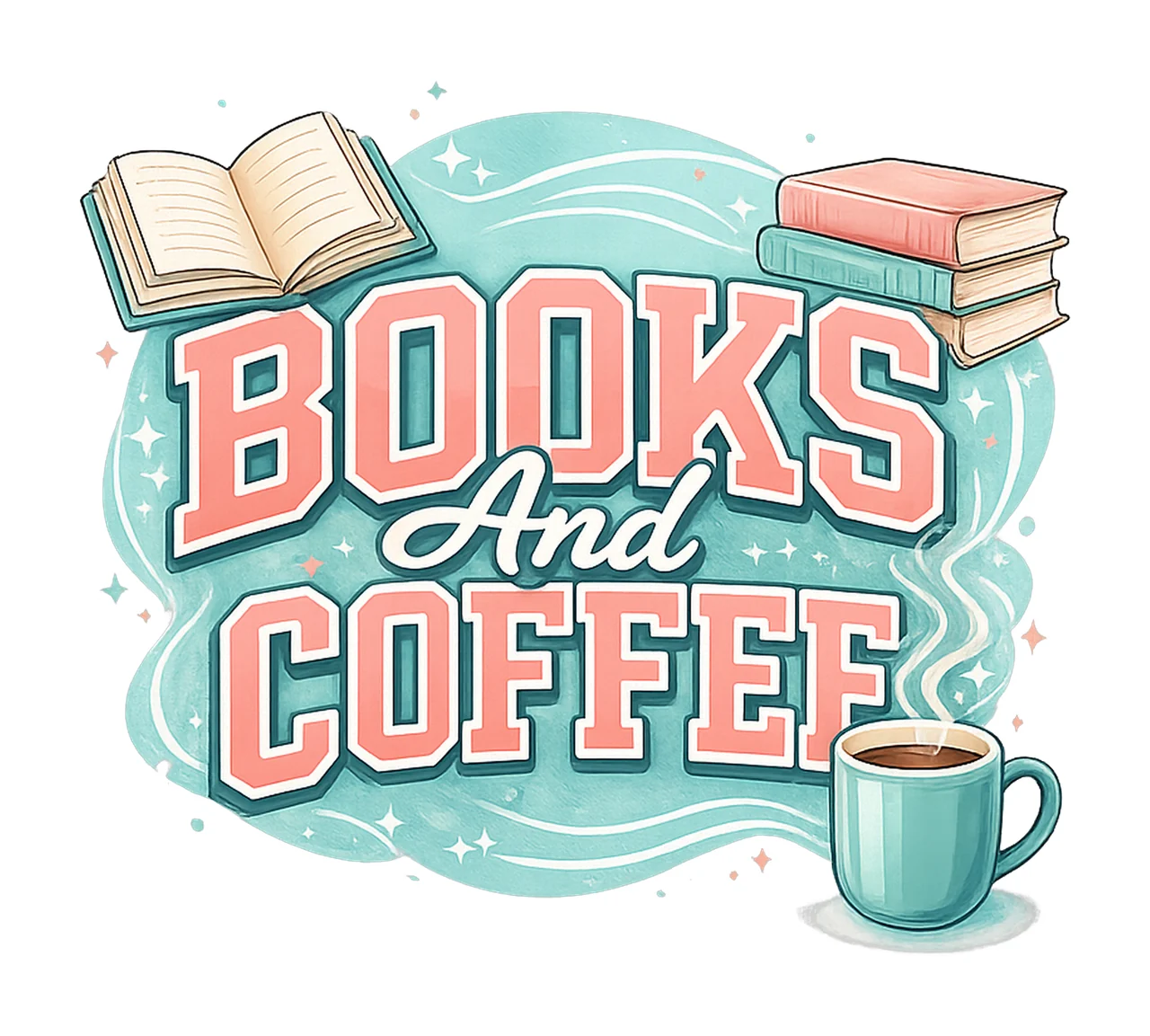 Comfort Colors Books and Coffee Book Lover Gift Bookish