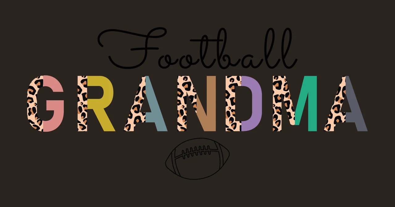 Football Grandma Minimalist Sports Text black white typography contrast preview thumbnail