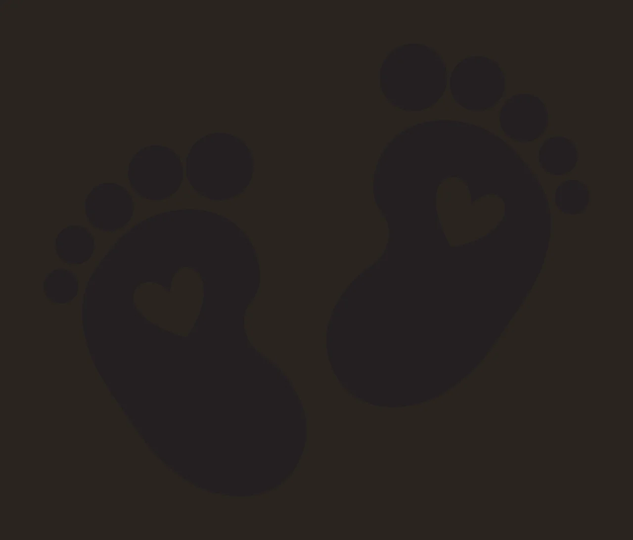 Feet Baby Footprints With Small Heart Cutouts hearts black contrast preview thumbnail