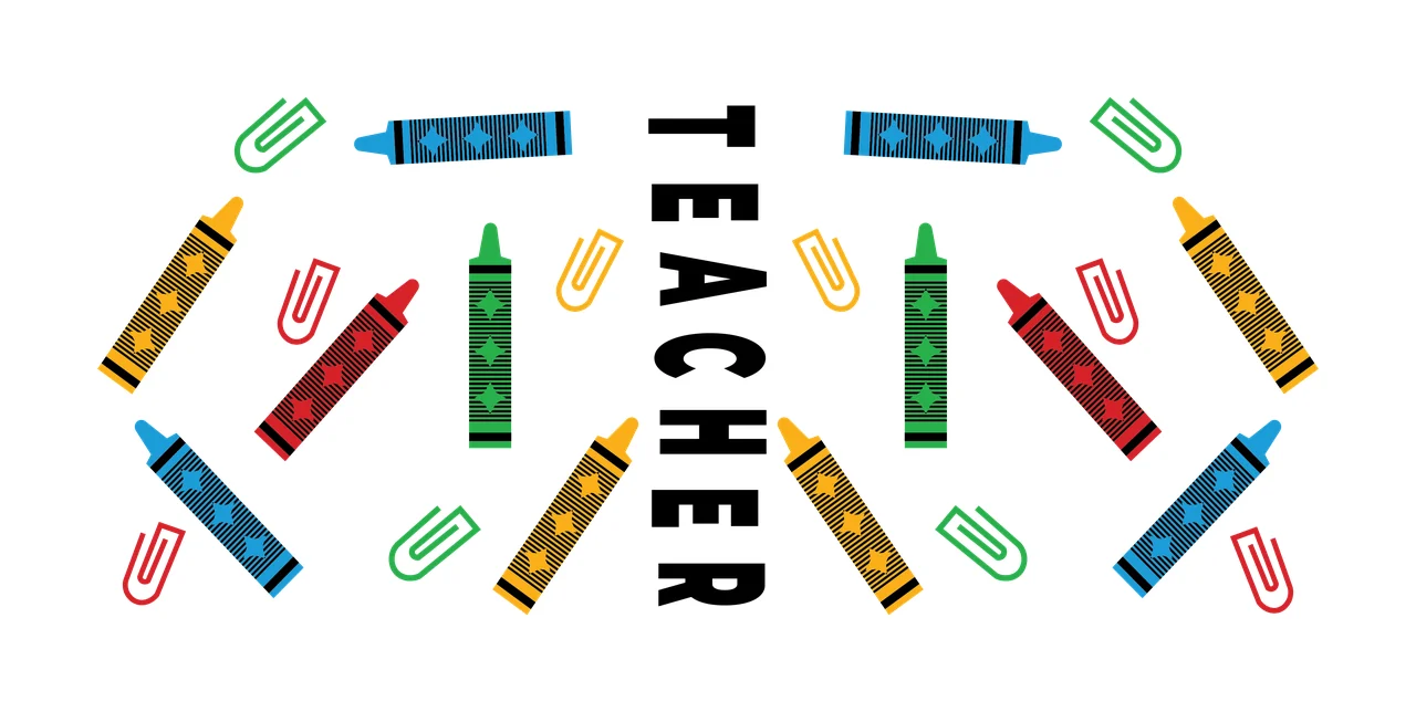 Can Glass Wrap Teacher Text With Pens word surrounded paper clips