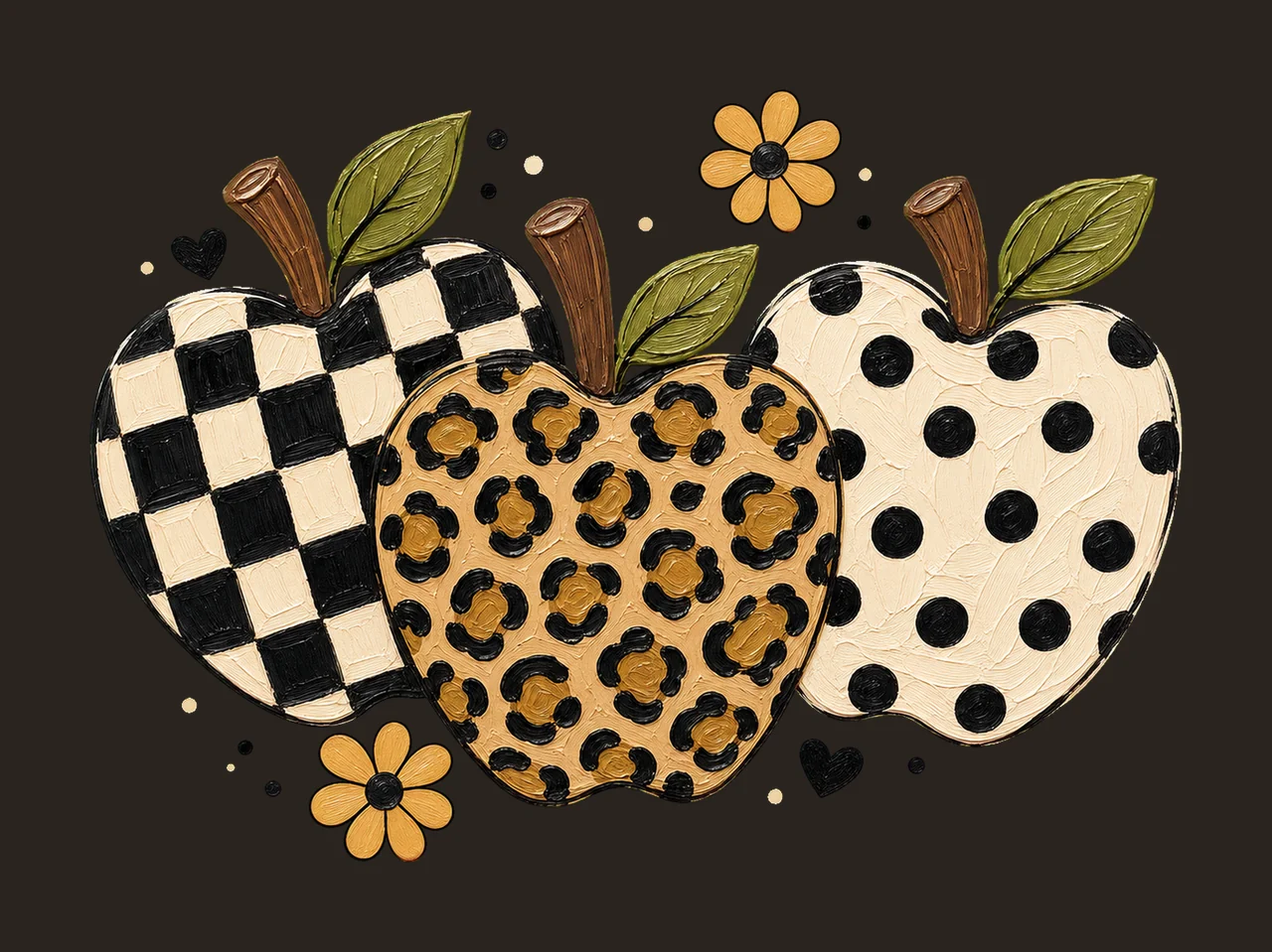 Teacher Mom Leopard Apple Back To School Teacher Variation D contrast preview thumbnail