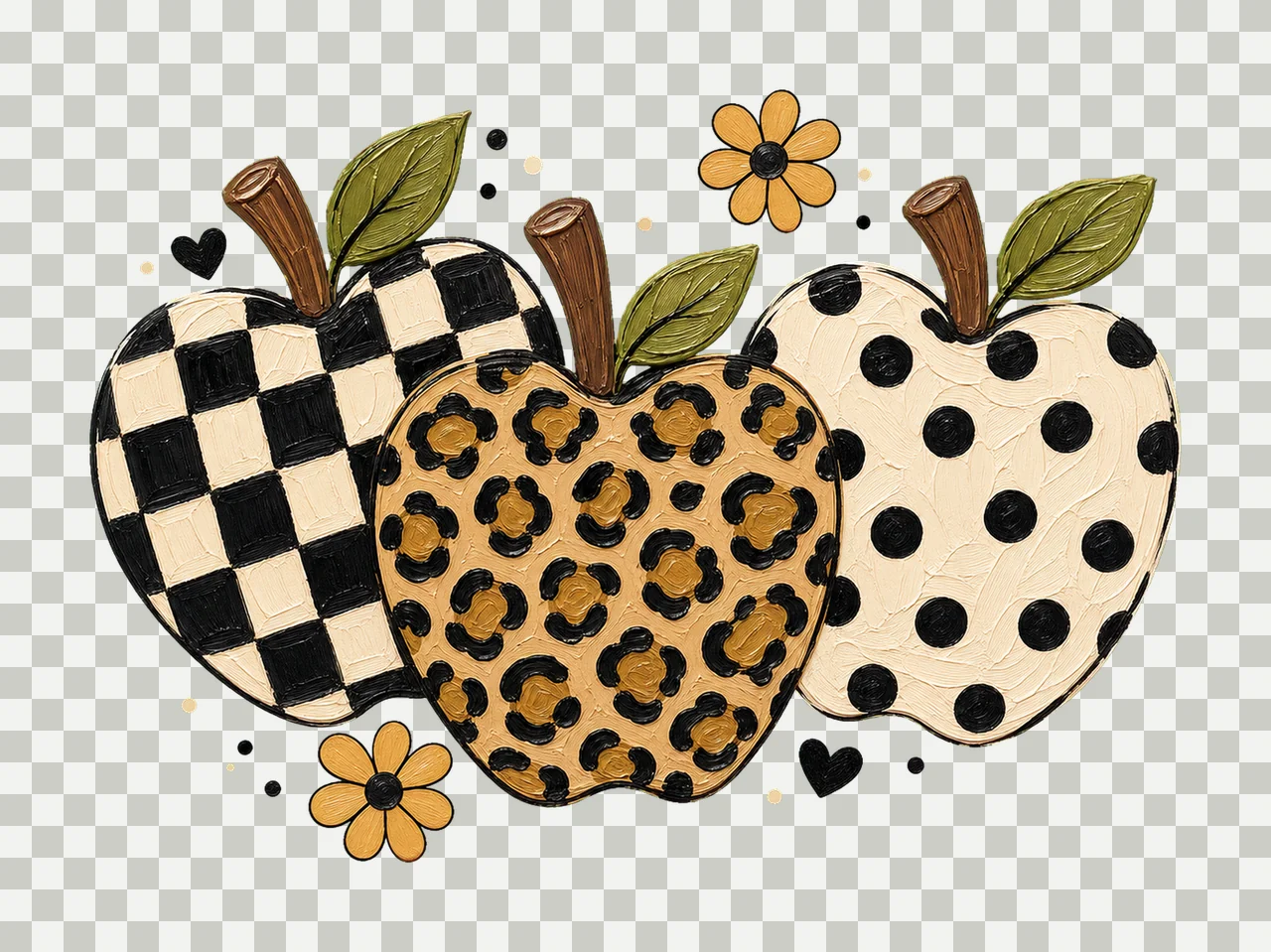 Teacher Mom Leopard Apple Back To School Teacher Variation D transparency and detail preview thumbnail