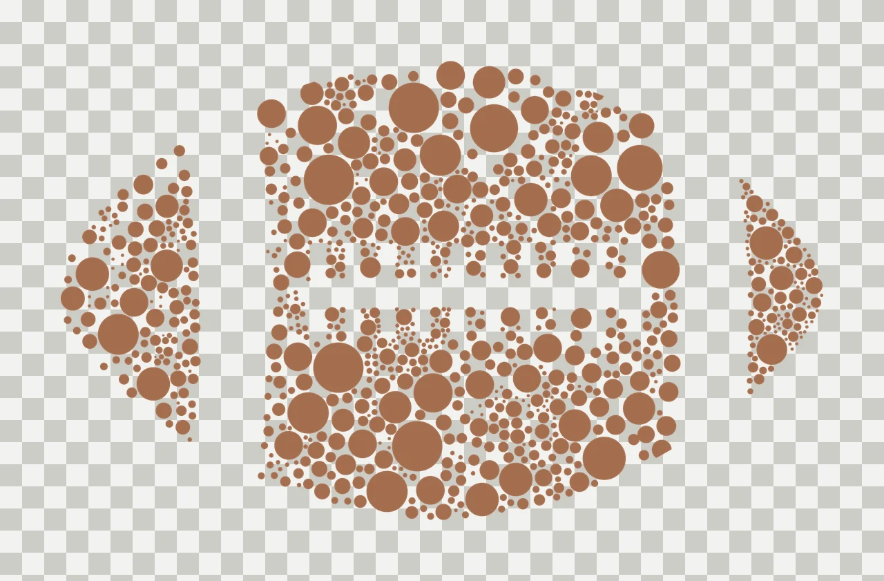 Dot Sports Football Made Of Black Circles forming shape circle transparency and detail preview thumbnail