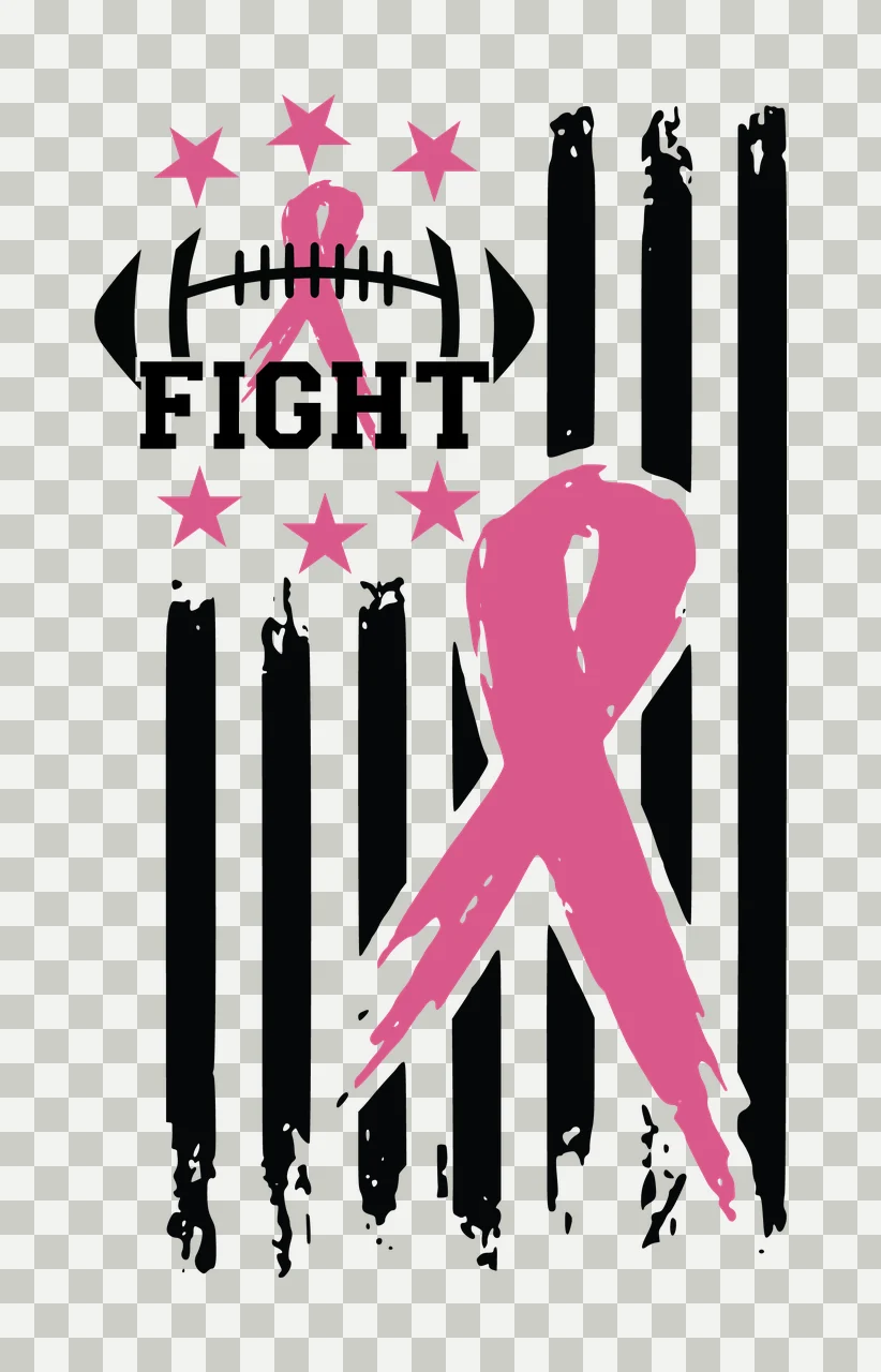Flag Football Ribbon Graphic and Combined with stars stripes transparency and detail preview thumbnail
