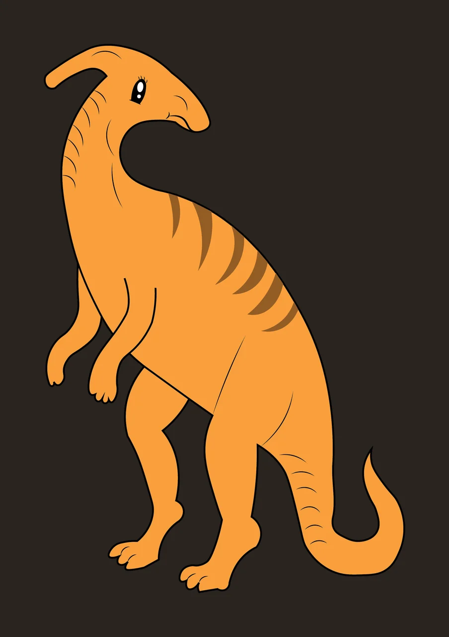 Dinosaur Black Silhouette Of A Crested standing crest tail contrast preview thumbnail