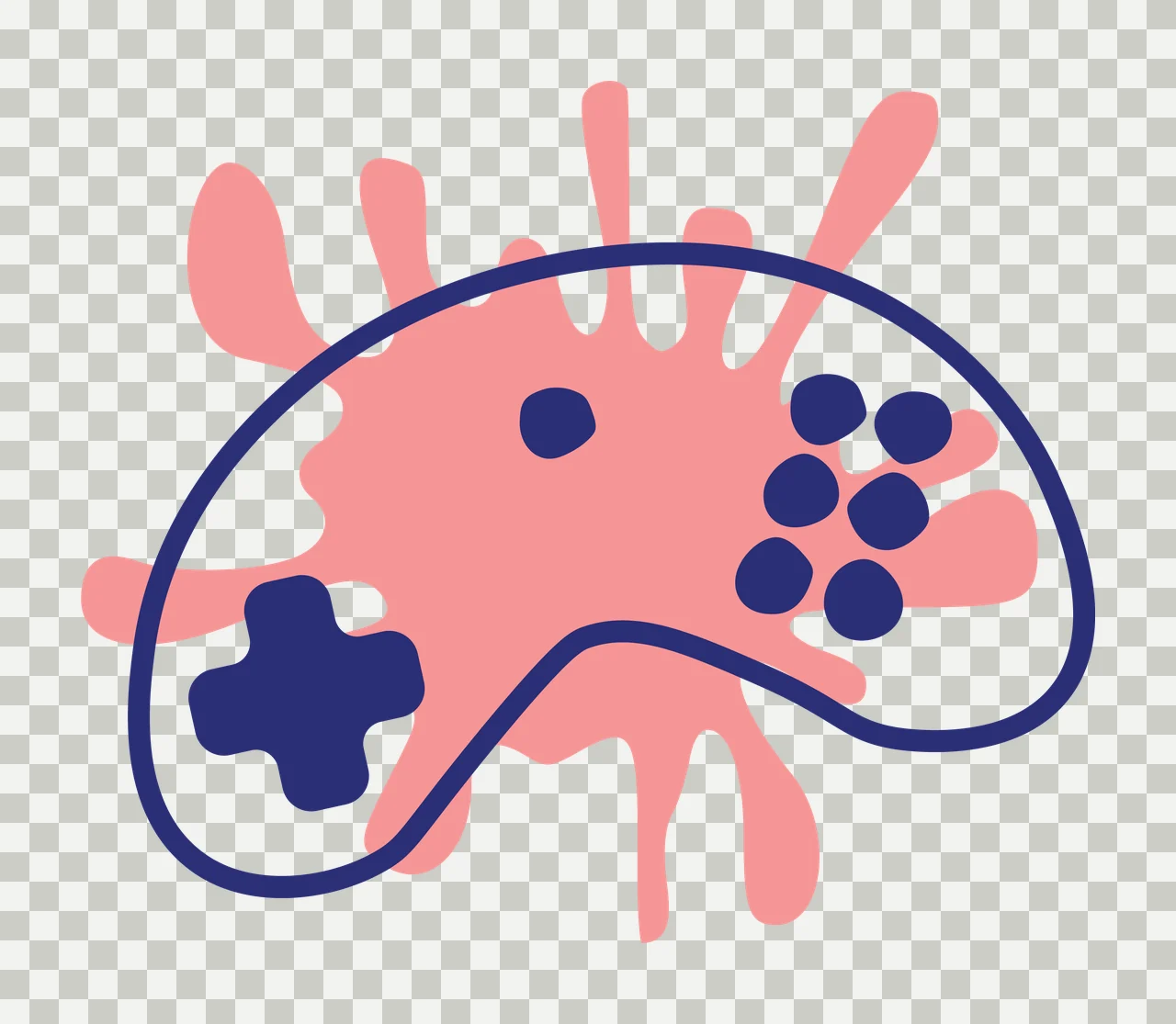 Abstract Black Ink Splatter Shape On A White lines and transparency and detail preview thumbnail