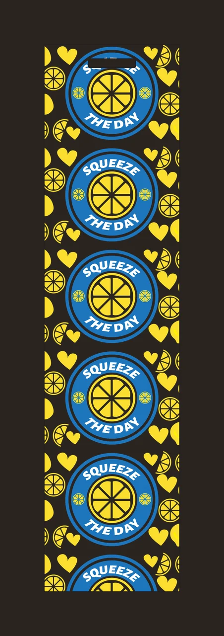 Lemon Slice And Heart Patterned Strip slices hearts pattern repeat contrast preview thumbnail