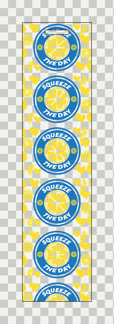 Lemon Slice And Heart Patterned Strip slices hearts pattern repeat transparency and detail preview thumbnail