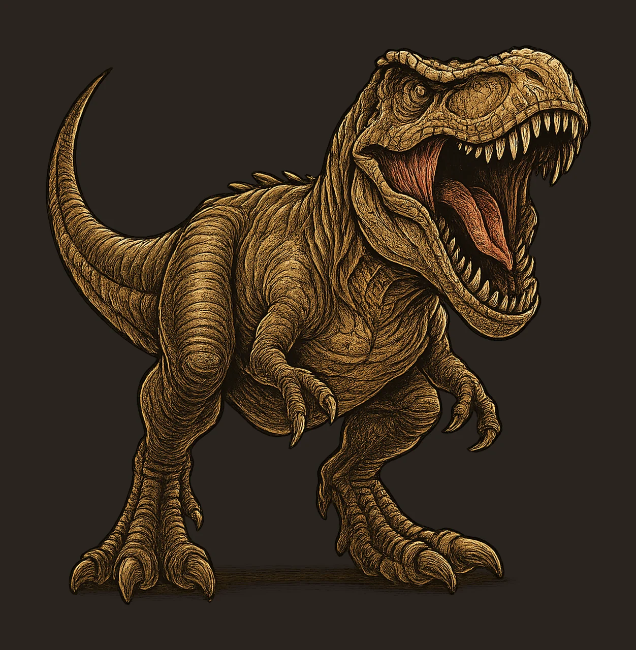 Rex Dinosaur Artwork Prehistoric Animal Design Dino contrast preview thumbnail