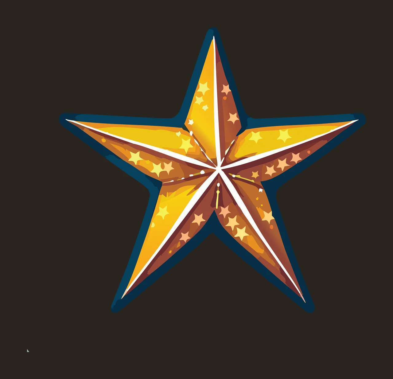 Star Symbol With Geometric Patterns black white grey 14 F16 space big contrast preview thumbnail