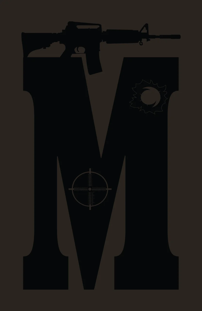 Gun Alphabet Character 03 scalable logo design icon contrast preview thumbnail