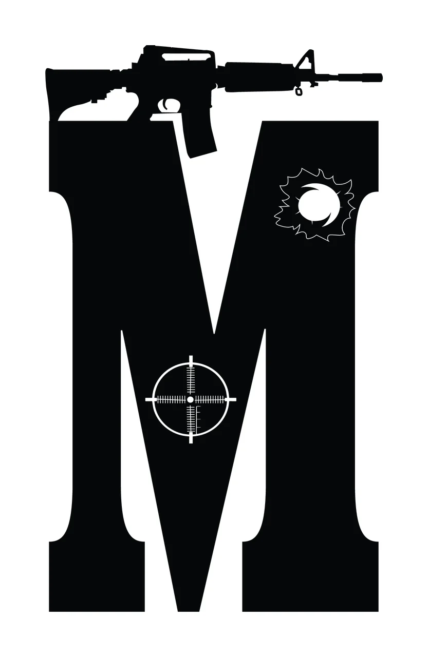 Gun Alphabet Character 03 scalable logo design icon
