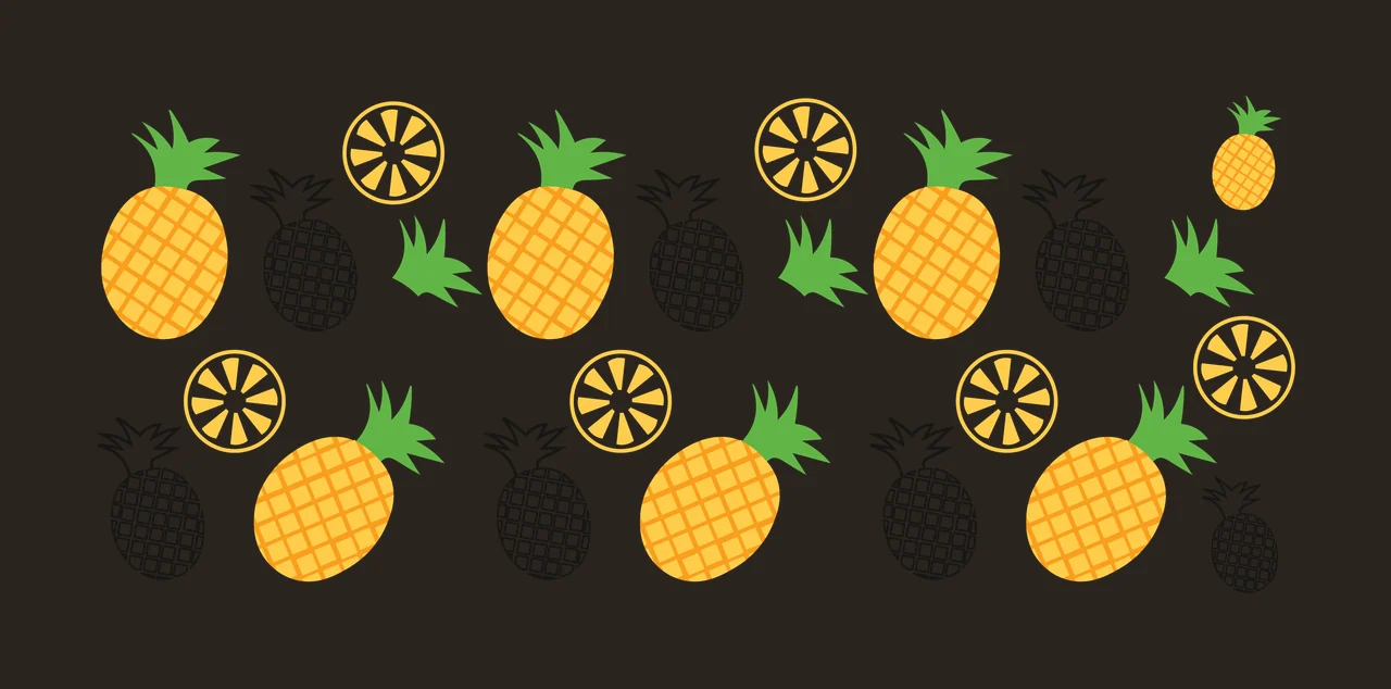 Can Glass Wrap Pineapple And Citrus Slice Pattern repeating contrast preview thumbnail