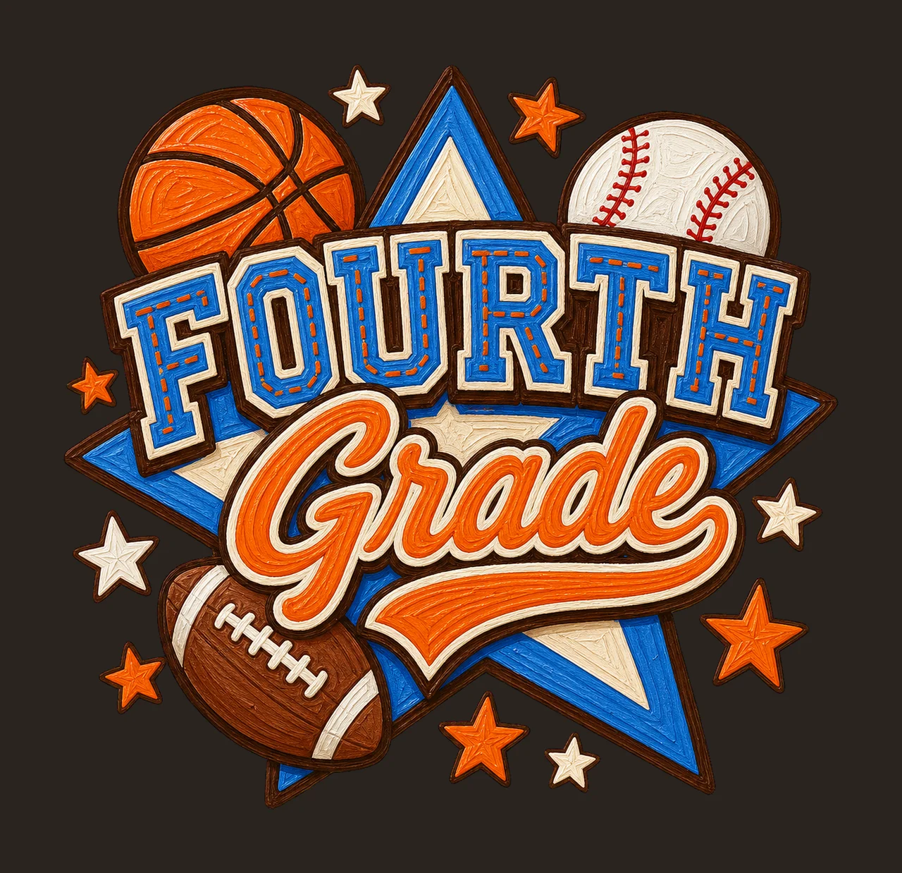 Sports Back To School Grade Football Basketball Variation E contrast preview thumbnail