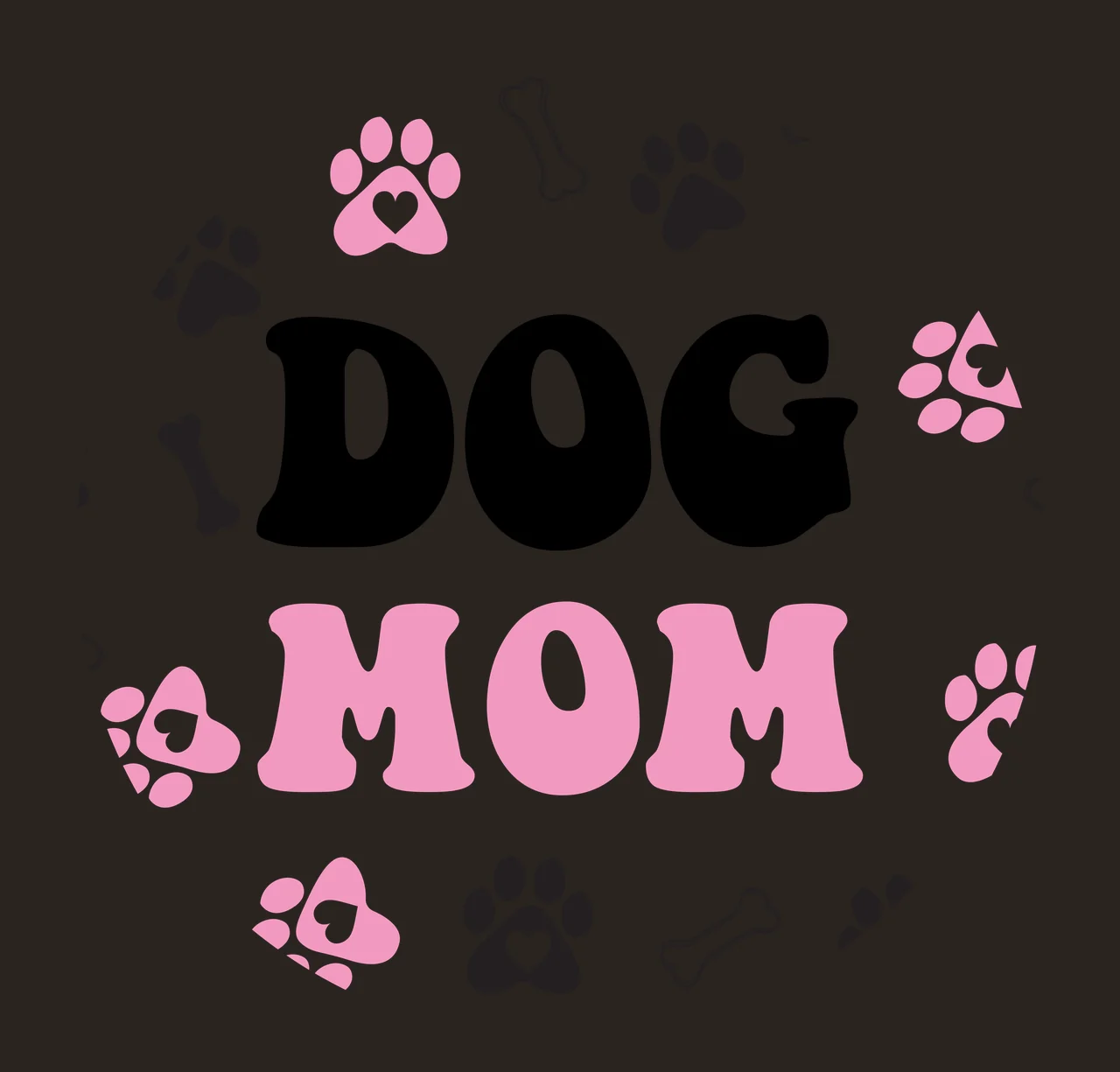 Keychain Dog Mom Round Paw Print Badge labeling prints bones contrast preview thumbnail