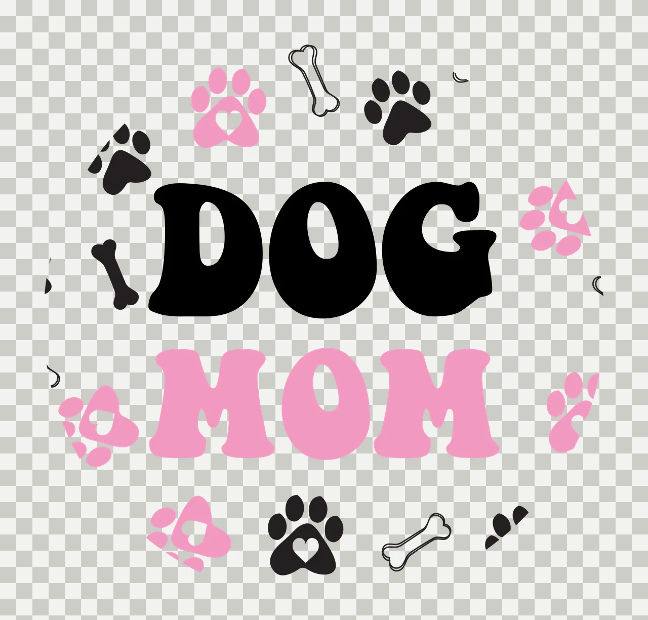 Keychain Dog Mom Round Paw Print Badge labeling prints bones transparency and detail preview thumbnail