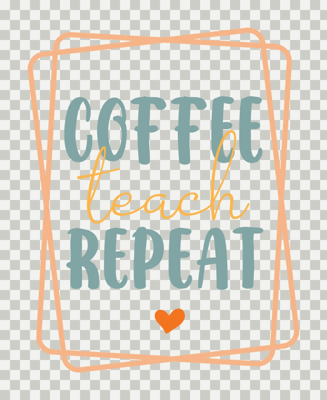 Can Glass Wrap Coffee Teach Repeat Framed Text frame heart transparency and detail preview thumbnail