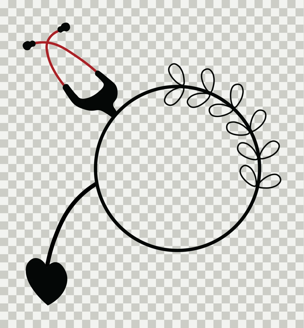 Nurse Monogram Character 02 nursing healthcare medical scrubs transparency and detail preview thumbnail