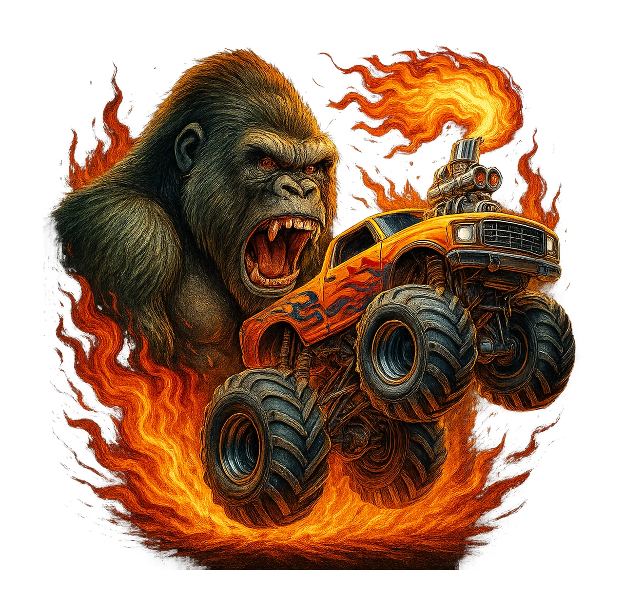 Rex Dinosaur Monster Truck Extreme Vehicle Sublimation