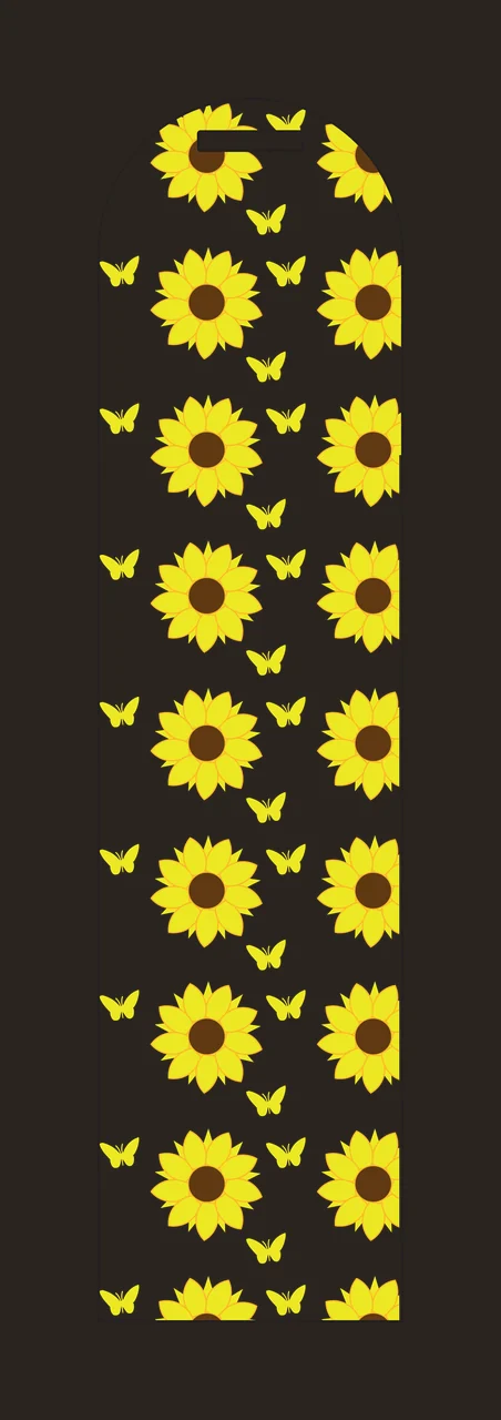 Black Flower And Butterfly Vertical Pattern repeated flowers contrast preview thumbnail
