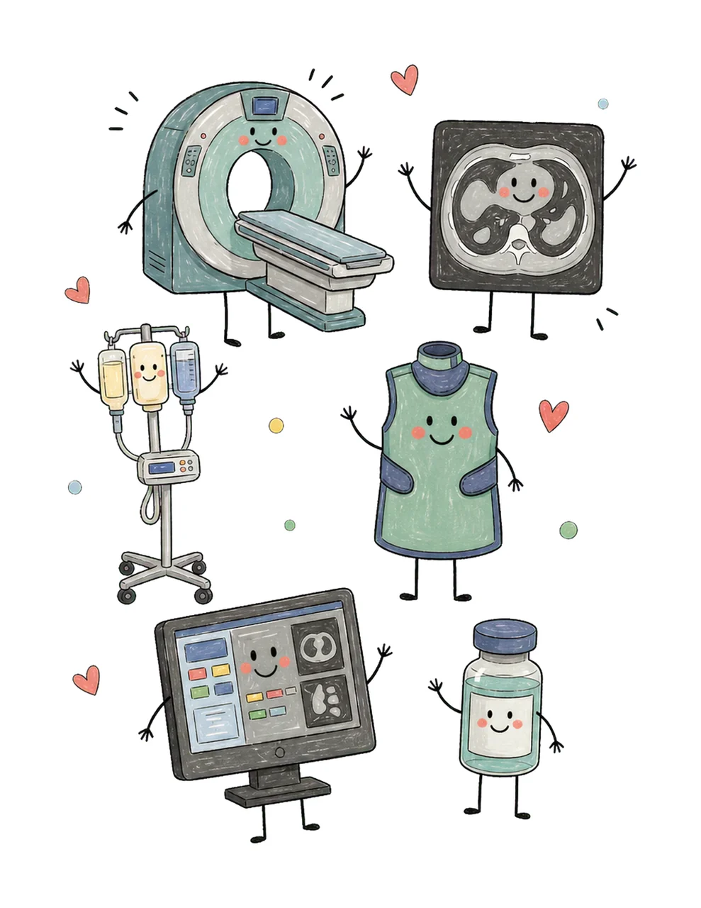 CT Scan Tech Doodle Crew Cute Radiology CAT Variation A