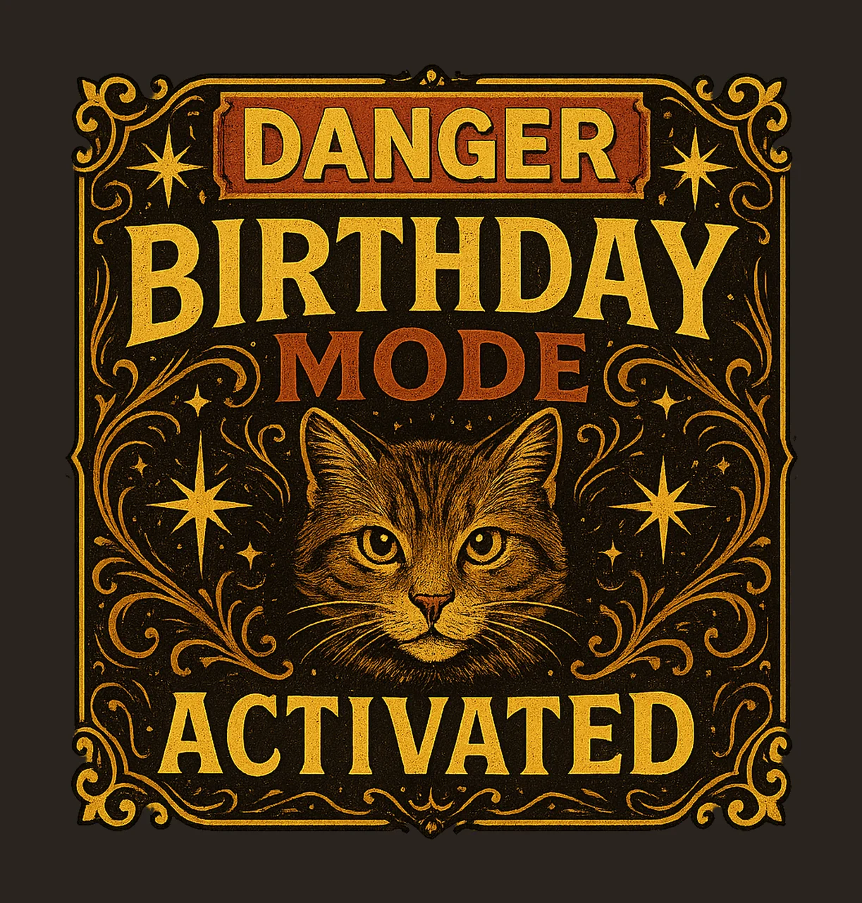Funny Birthday Warning Design Birthday Behavior Sublimation contrast preview thumbnail