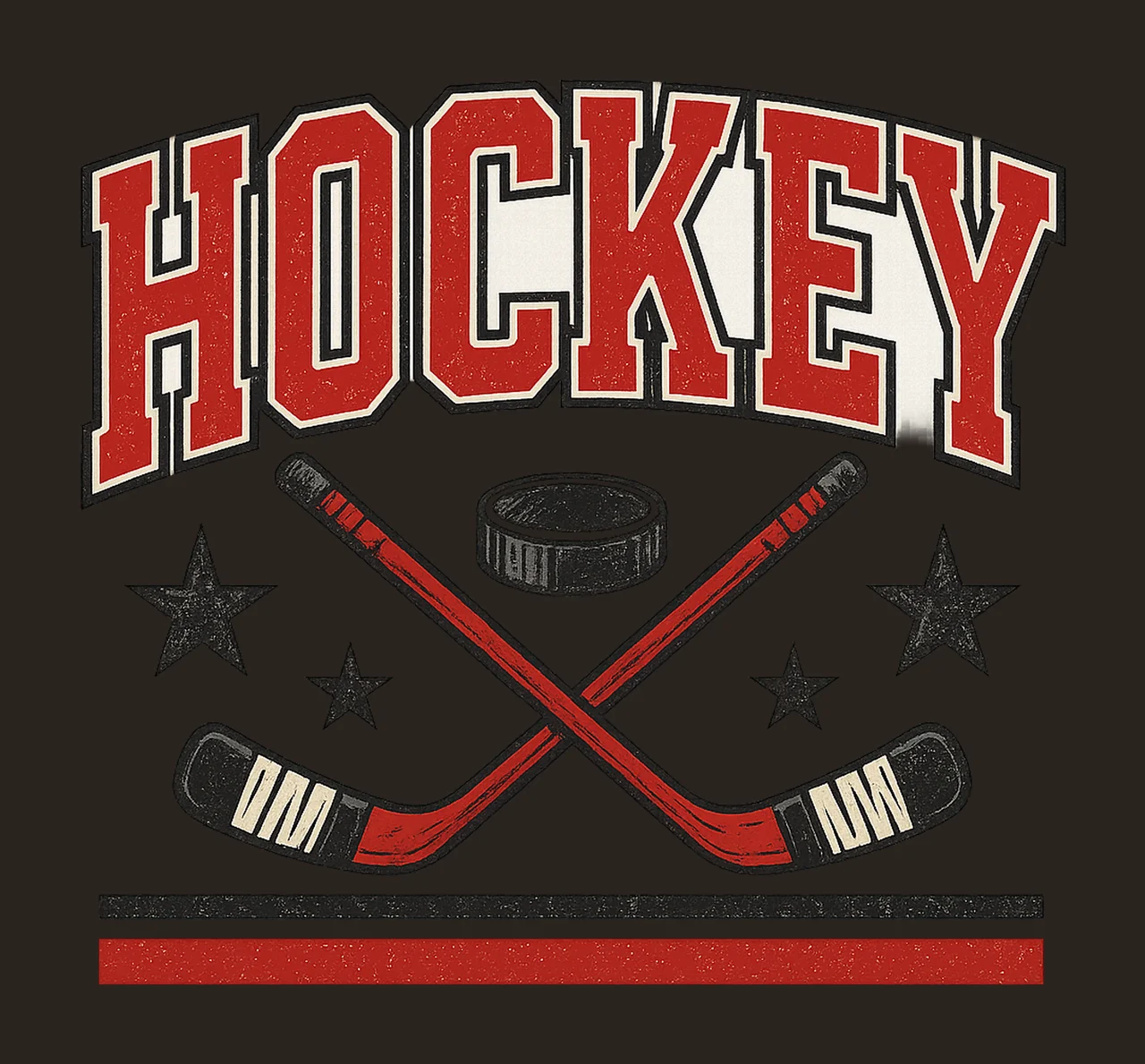 Retro Hockey Sublimation Design Varsity Shirt Artwork contrast preview thumbnail