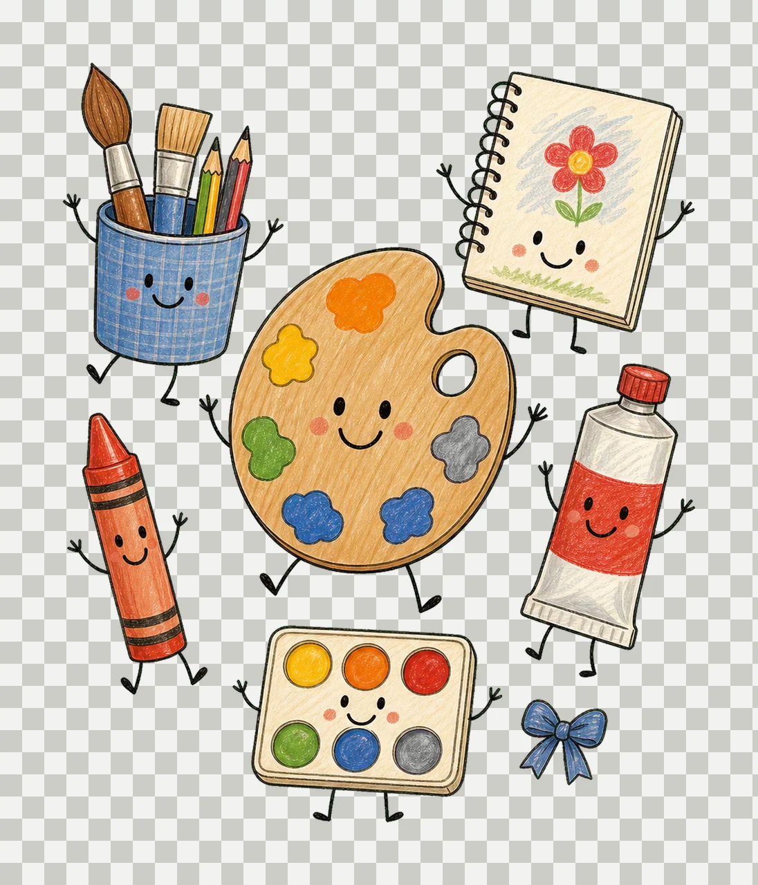 Art Teacher Doodle Art Teacher Crew Painting Variation A transparency and detail preview thumbnail
