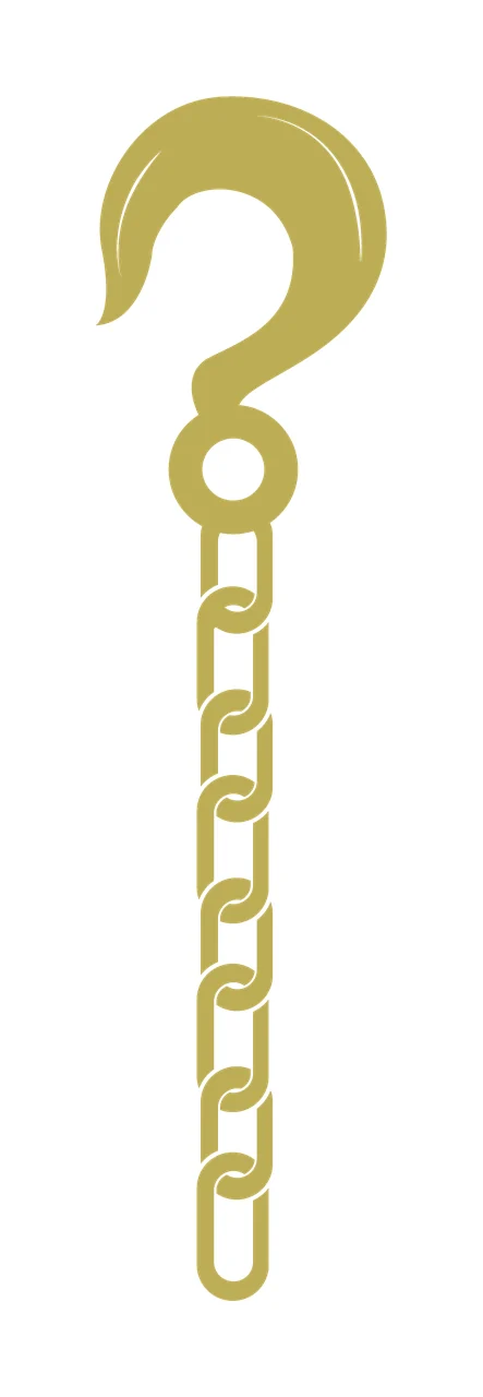 Black Silhouette Icon Of A Single Metal Lifting hook hanging