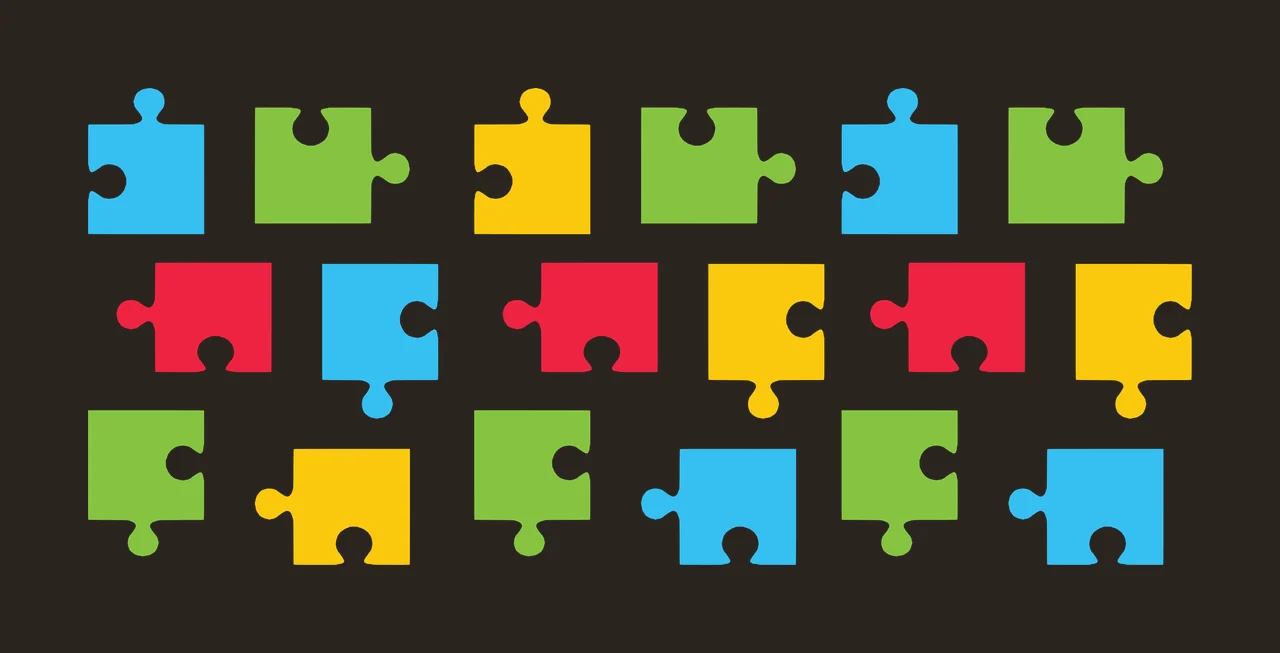Can Glass Wrap Arrangement Of Black Puzzle Pieces plain jigsaw contrast preview thumbnail