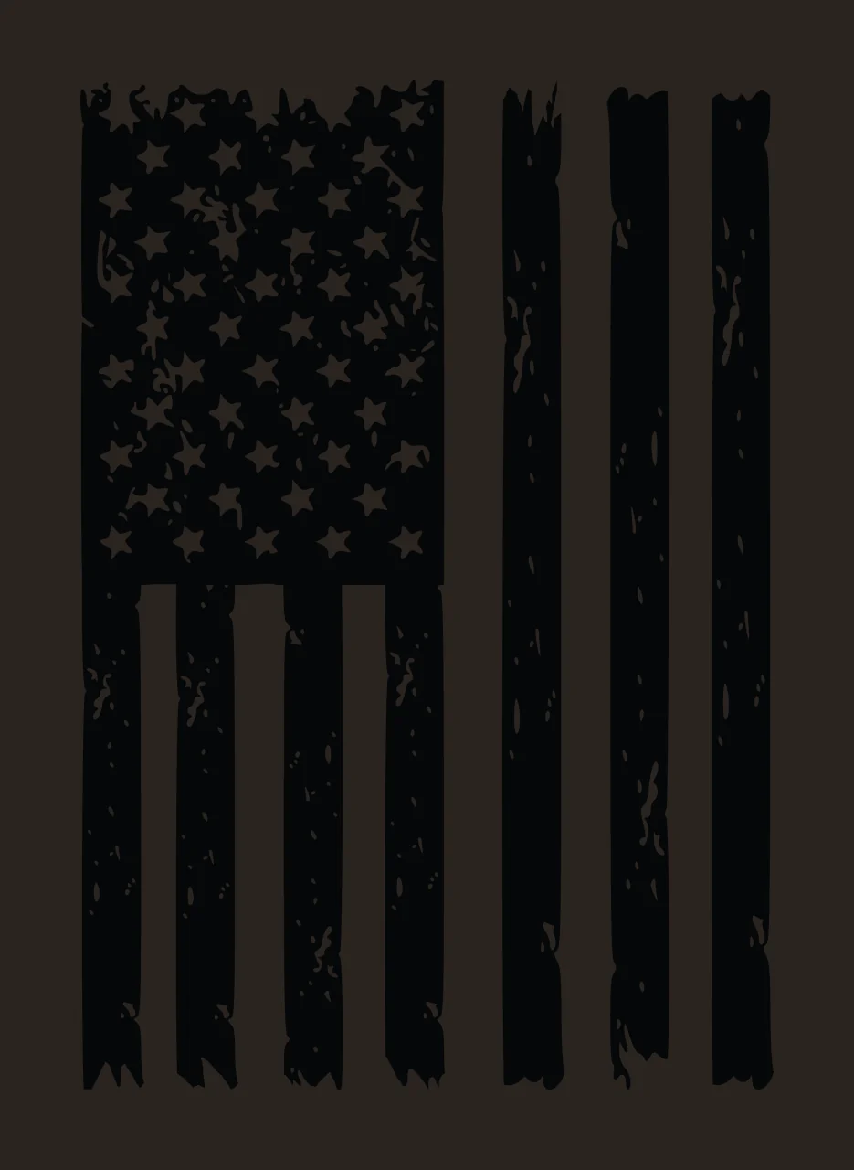 Flag Black Distressed American Vertical Stripes stars white contrast preview thumbnail