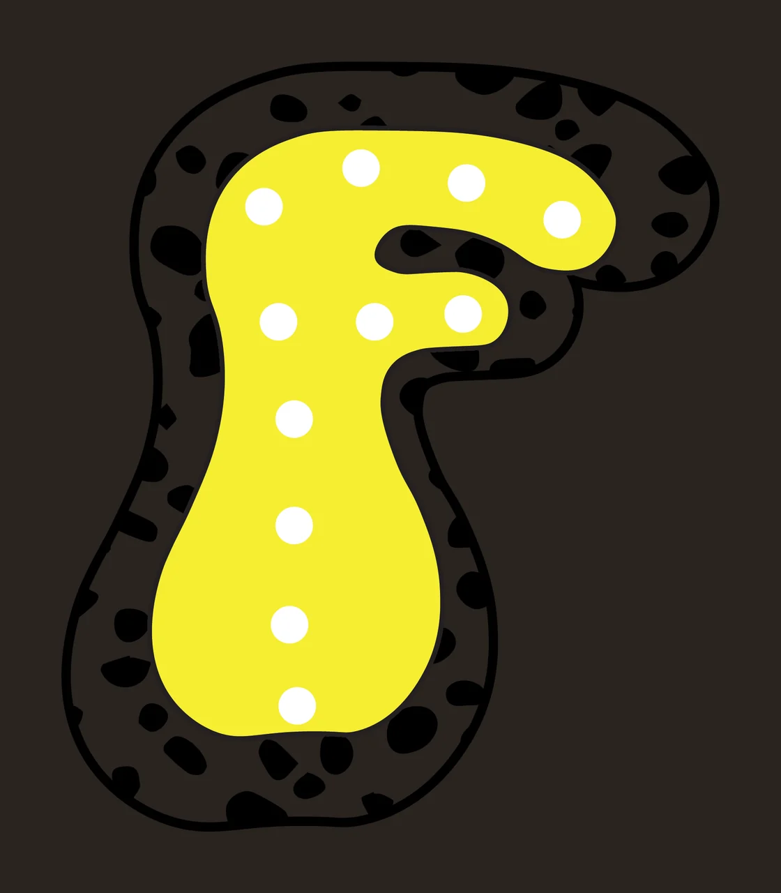 Dalmatian Dots Font Race Doodle Character 04 racing checkered flag contrast preview thumbnail