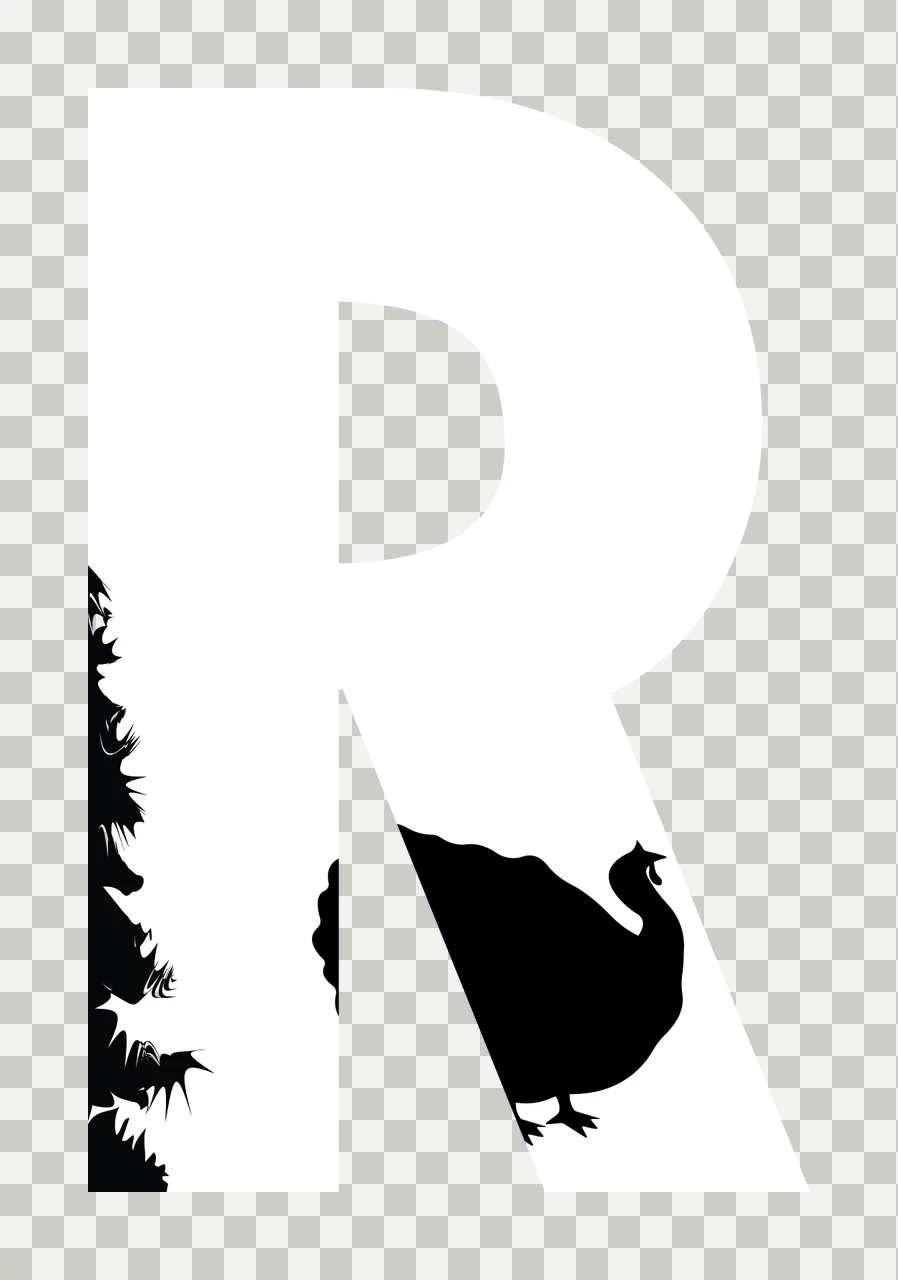 Can Glass Wrap Turkey Silhouette With Tree Shape transparency and detail preview thumbnail