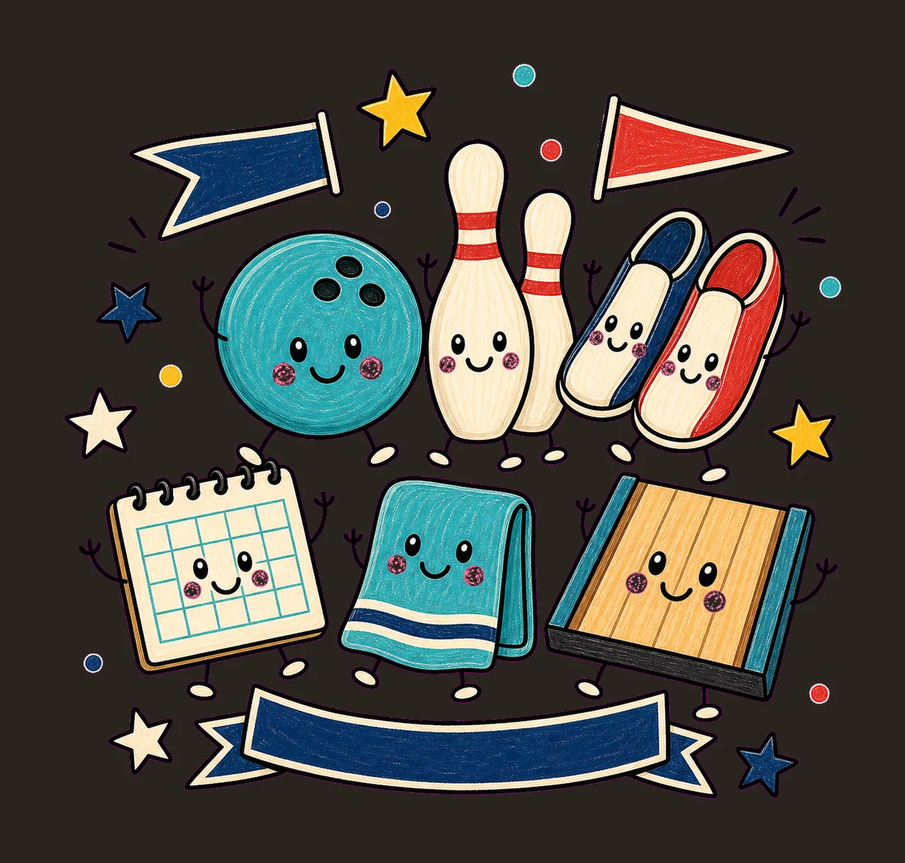 bowling 03 retro varsity sublimation instant shirt design contrast preview thumbnail