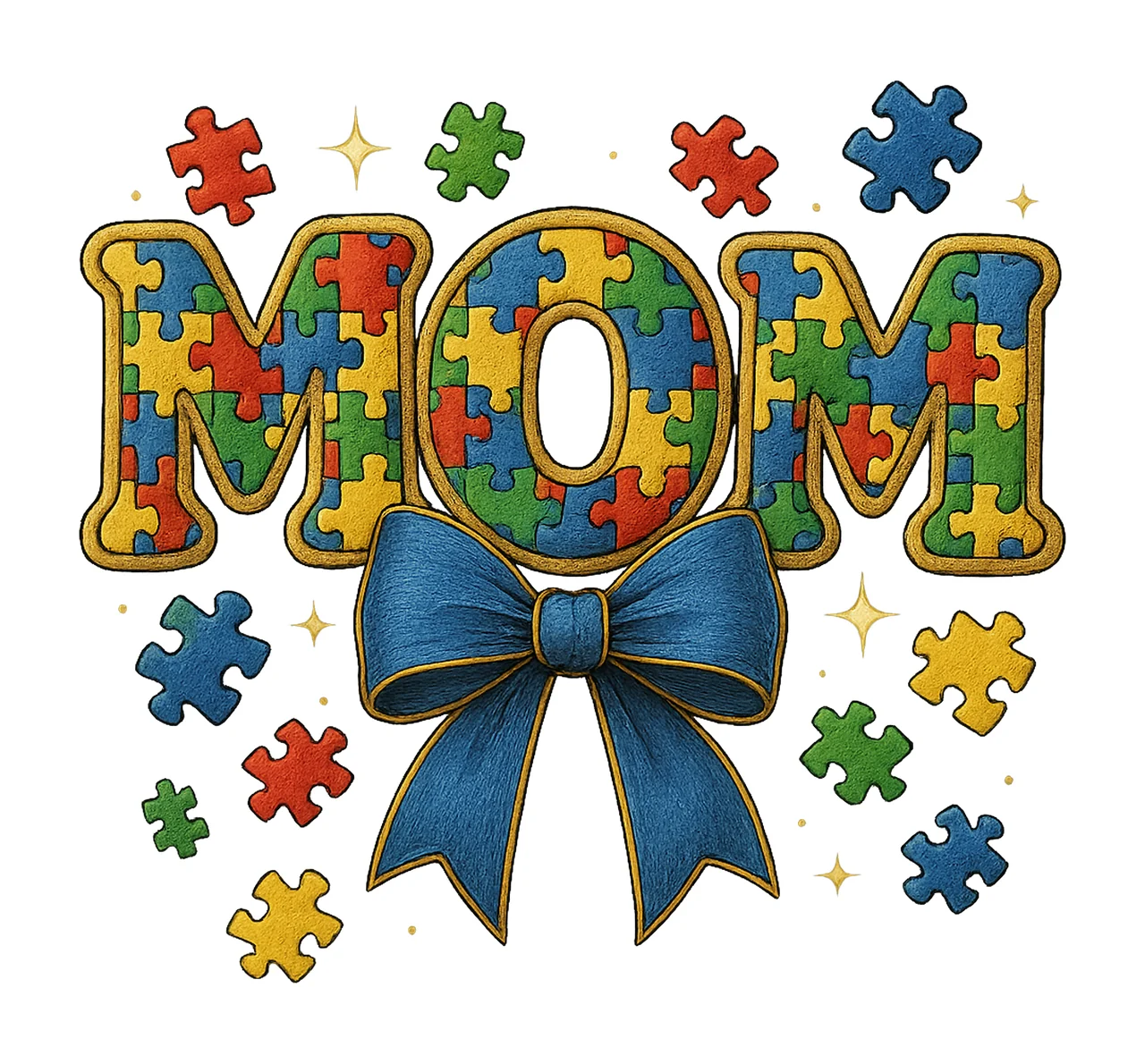 Autism Awareness Autism Mama Doodle Letters Puzzle Piece