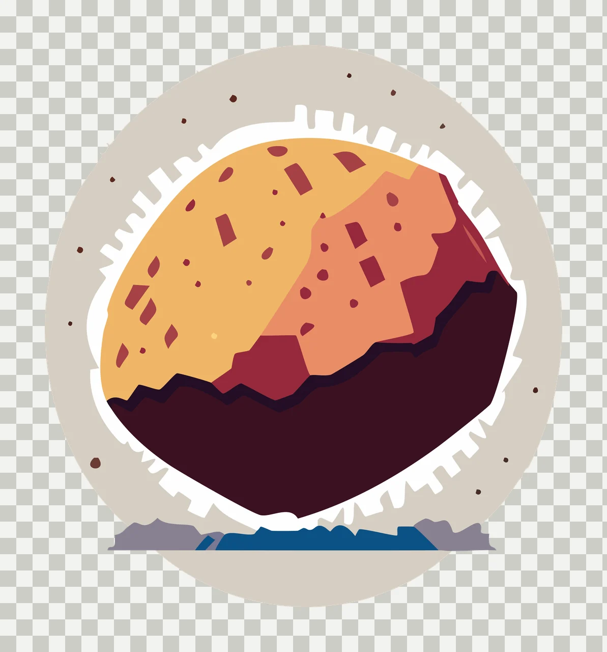 City Skyline In Circular Frame buildings circle minimalist transparency and detail preview thumbnail