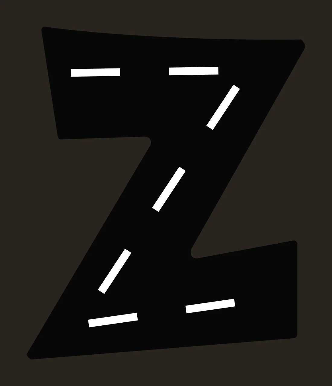 Race Track Font Character 17 racing checkered flag speedway contrast preview thumbnail