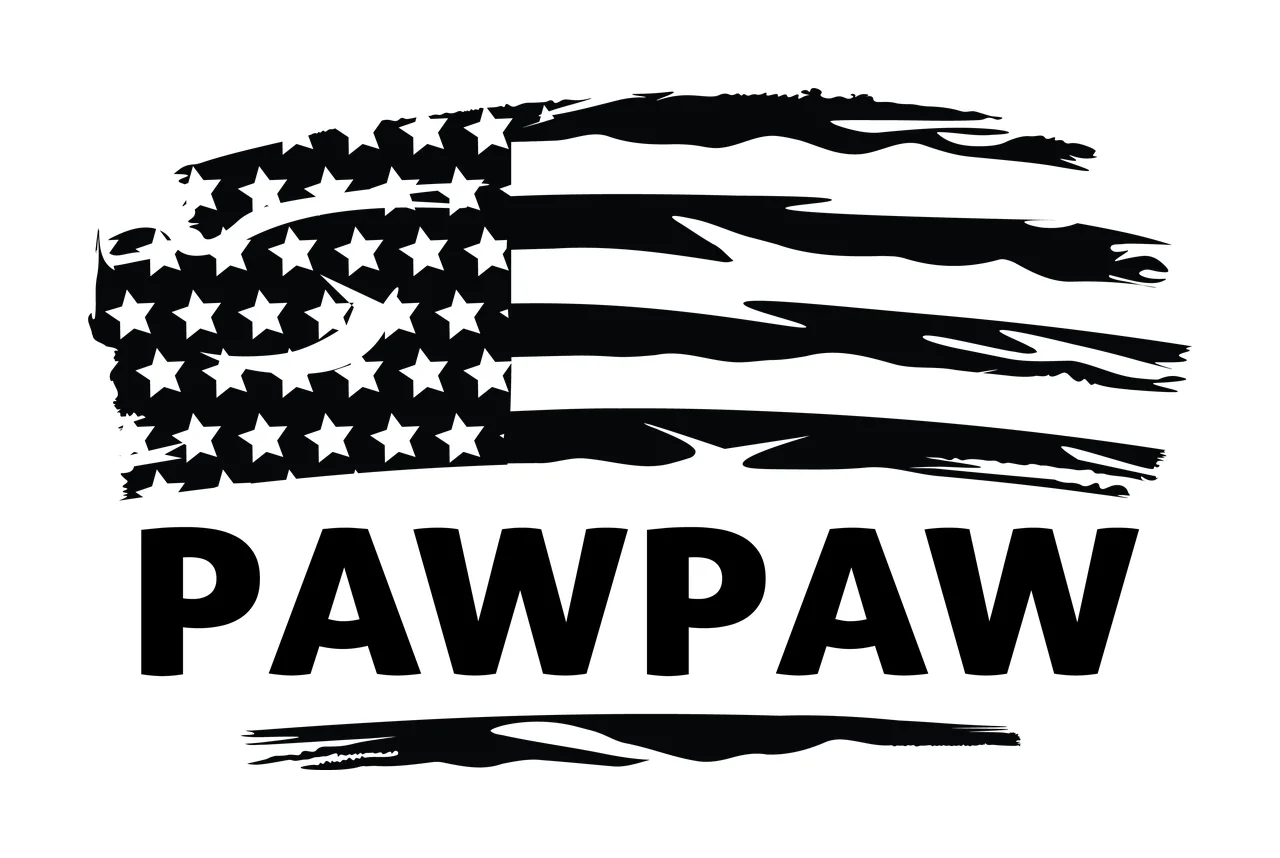 Flag Pawpaw Horizontal Distressed Graphic With The Word displaying