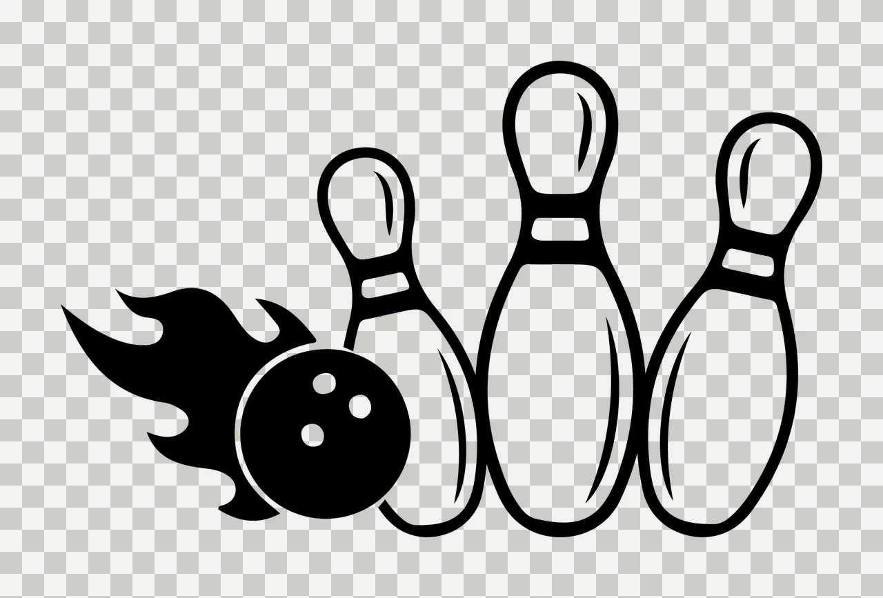 Bowling Equipment With Game And Sport In Black transparency and detail preview thumbnail