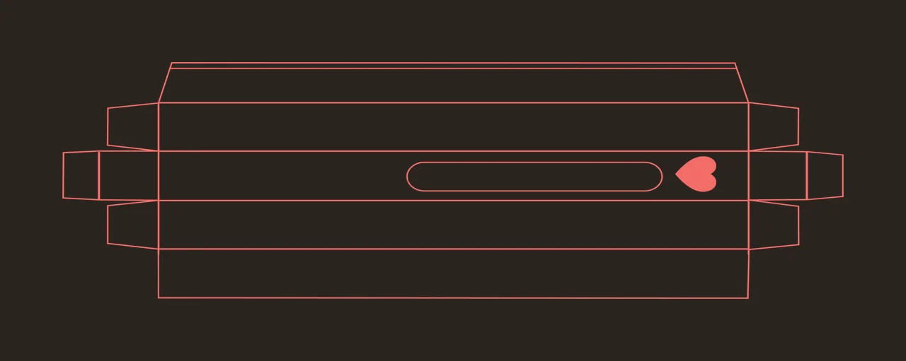 Box Layout With Heart Symbol template line technical black contrast preview thumbnail