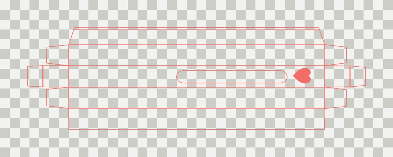 Box Layout With Heart Symbol template line technical black transparency and detail preview thumbnail