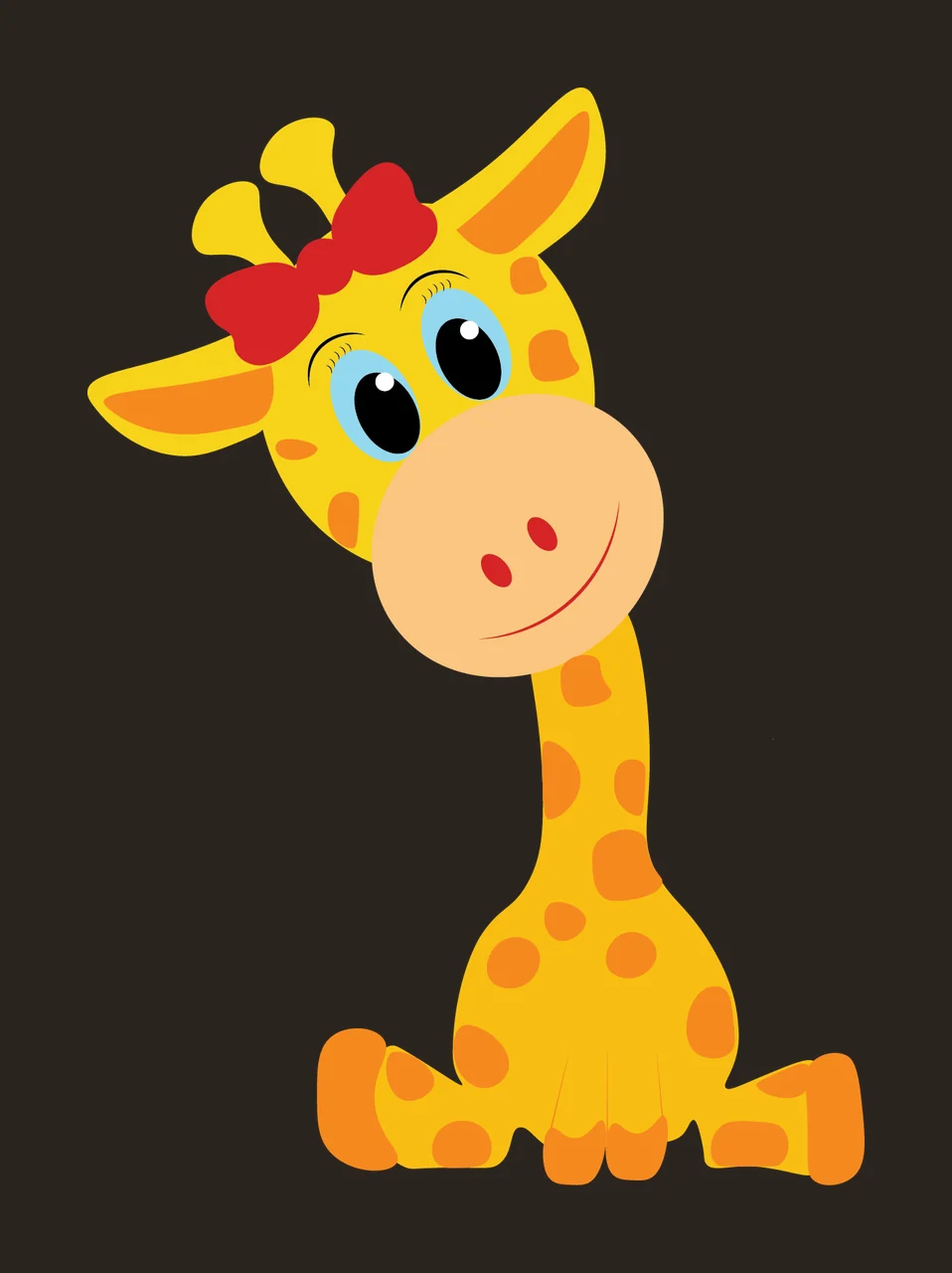 Animal Sitting Giraffe Silhouette On White Background horns contrast preview thumbnail