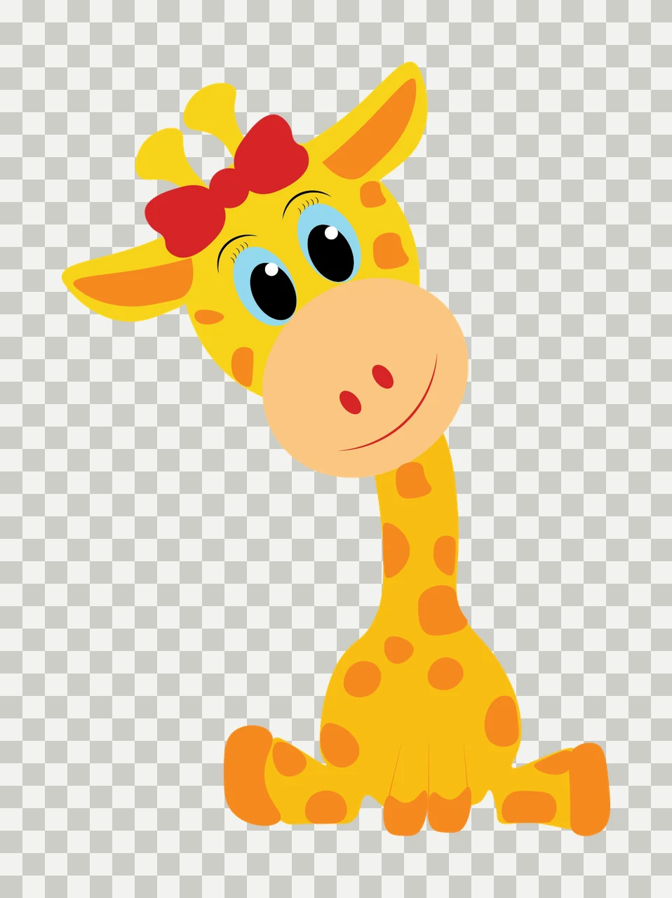 Animal Sitting Giraffe Silhouette On White Background horns transparency and detail preview thumbnail