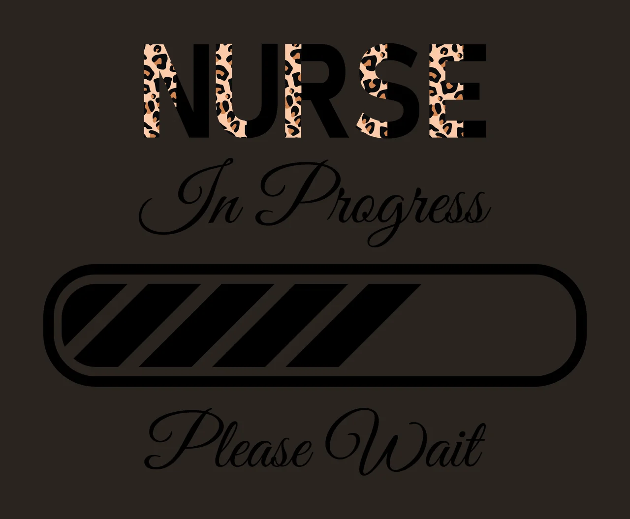 Nurse In Progress Text With Distressed Black Diagonal loading bar contrast preview thumbnail
