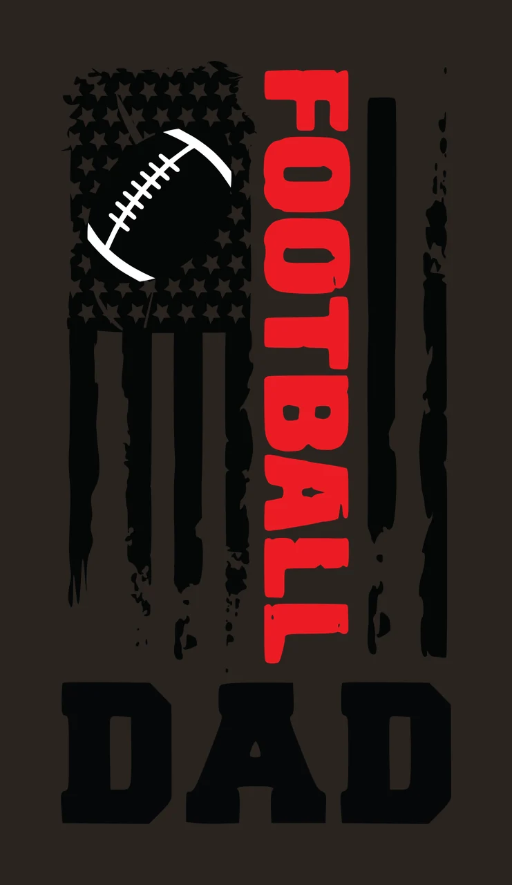 Football Dad Flag Graphic With Ball Displaying stripes stars contrast preview thumbnail